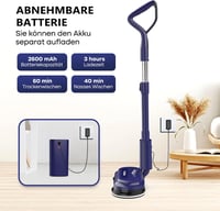 SUNSMAI Vezeték Nélküli Elektromos Felmosó LED Világítással, Permetező Funkcióval, 300ml Víztartállyal, Kivehető Akkumulátorral, Dupla Forgó 5