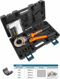 AMZCNC Profi U-Kontúros Présszerszám Készlet 16-32mm, 360°-os Fejjel 6