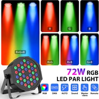 DELIBANG DMX512 RGB LED Par Lámpa Szett - 36 LED-es Diszkó Fény Távirányítóval - Színpadi Világítás Bulikhoz, Koncertekhez, Esküvőkre - 8 db 2