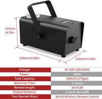 Theefun 400W Mini Ködgép Távirányítóval - Halloween, Buli, Esküvő 2