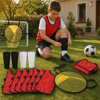 Futbalový set Gól: 2x chrániče s ponožkami + 6x dres + tréningová sieť na presnosť 1