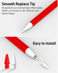 Apple Pencil Cserehegyek Szilikon Tokkal - Kompatibilis Kiegészítő Szett 4