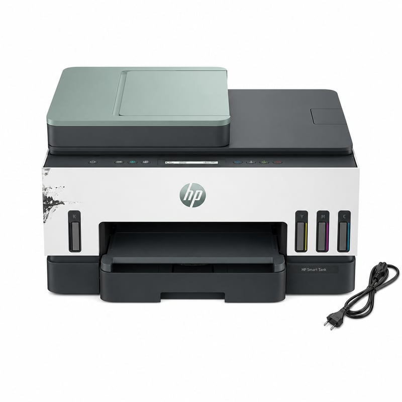 Imprimantă multifuncțională cu jet de cerneală HP Smart Tank 7307 3 în 1 – WLAN, Duplex, ADF — Fără set de cerneluri (stare: vezi a 2-a imagine)