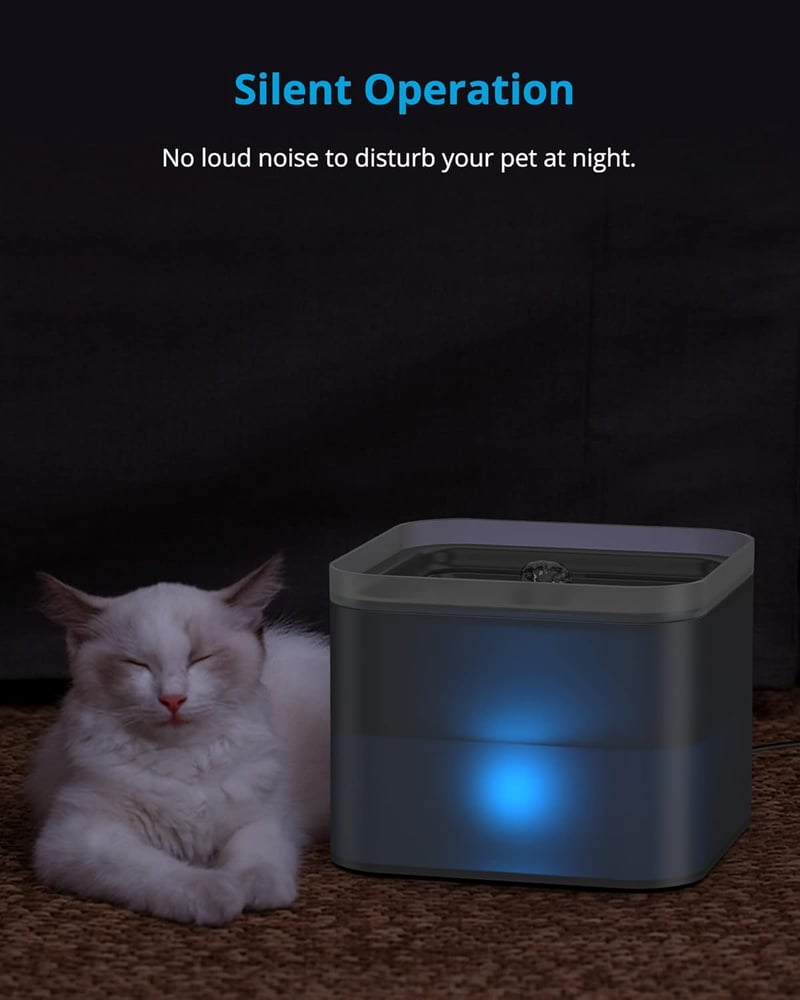 NICREW Csendes Vízpumpa Macska Itatókúthoz - Hosszú Élettartamú Cserepumpa Kisállat Szökőkúthoz, 1,5 L/perc