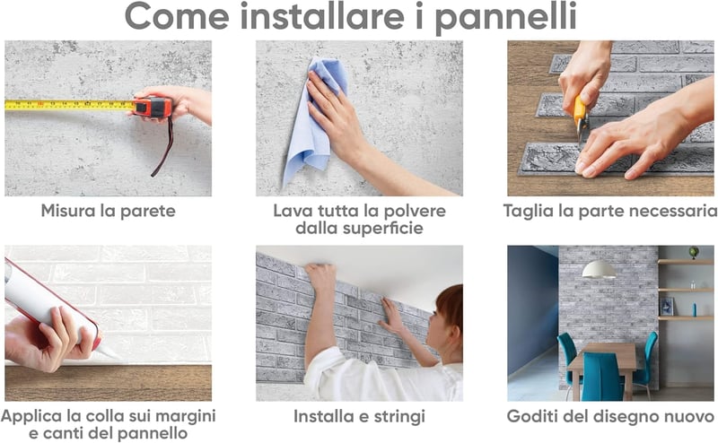Grace Baltic 3D Fali Panel - 4,8 m², 10 db, Szürke Tégla Mintázat, 1 mm Vastag PVC, Beltéri Faldekoráció, Vékony és Rugalmas