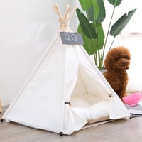 HOMCENT Tipi Kutyaház Párnával - Közepes Méretű Kutyáknak és Macskáknak (60x60x70cm) 2