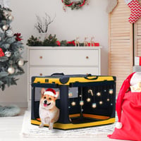 Cușcă Portabilă Pliabilă pentru Animale de Companie 4 Pet, Mărimea S, Galbenă - Geantă de Transport Moale pentru Pisici și Câini de Talie Mică, cu Cadru din Aluminiu, pentru Mașină 8