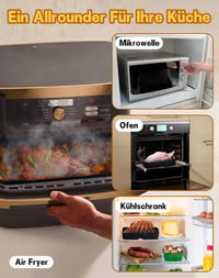 A aBlumen Szilikon Sütőforma Ninja Foodi Flexdrawer 10.4L/5.2L Forrólevegős Sütőhöz - Mosogatógépben Mosható, Tapadásmentes Airfryer Kiegész 7
