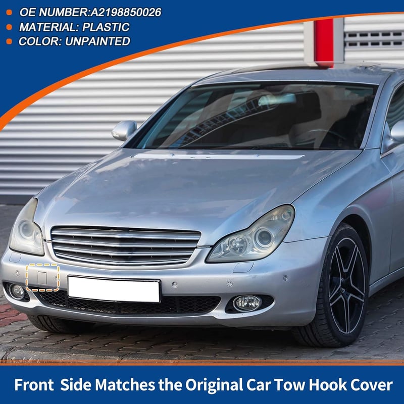 A ABSOPRO Első Lökhárító Vonószem Takaró Sapka - Mercedes-Benz CLS W219 C219 (2004-2007) Kompatibilis - Festhető - A2198850026