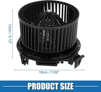 A ABSOPRO fűtőventillátor motor ventilátorházzal HVAC blower motor készlet 27226-9U01A/7701062225 Nissan Note M K1 06-13 fekete műanyag 5