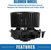 A ABSOPRO fűtőventillátor motor ventilátorházzal HVAC blower motor készlet 27226-9U01A/7701062225 Nissan Note M K1 06-13 fekete műanyag 4
