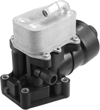 A ABSOPRO Motorolaj Hűtő és Szűrőház Adapter 03L115389E - Audi A3, TT, Q3, VW Golf, Tiguan, Skoda Octavia kompatibilis, O-gyűrűkkel, fekete  1
