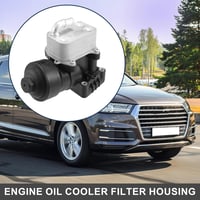 A ABSOPRO Motorolaj Hűtő és Szűrőház Adapter 03L115389E - Audi A3, TT, Q3, VW Golf, Tiguan, Skoda Octavia kompatibilis, O-gyűrűkkel, fekete  3
