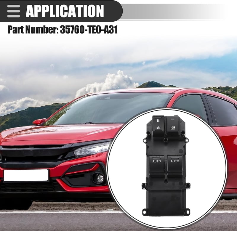A ABSOPRO Power Master ajtó-ablak kapcsoló Honda Accord fekete