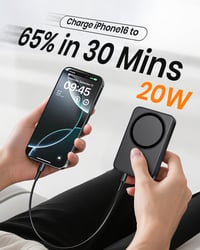 Magnetická powerbanka ADDTOP 10 000 mAh, 20W rýchle nabíjanie, bezdrôtová prenosná nabíjačka s USB-C vstupom/výstupom, LED displej, pre iPhone 17/16/15/14/13/1 4
