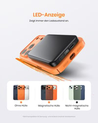 Magnetická powerbanka ADDTOP 10 000 mAh pre iPhone, bezdrôtové nabíjanie, 20 W rýchlonabíjanie cez USB-C, kompatibilná s iPhone 17 Pro Max/16/15/14/13/12 7