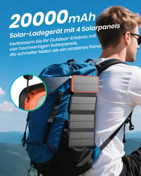 Solárna power banka ADDTOP 20 000 mAh – 22,5 W rýchlonabíjanie, 4 skladacie panely 2