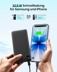 Power bank ADDTOP 20000 mAh – 22,5 W rýchle nabíjanie, 4 výstupy, PD3.0 QC4.0, USB-C, prenosná externá batéria pre iPhone, Galaxy, tablety 2