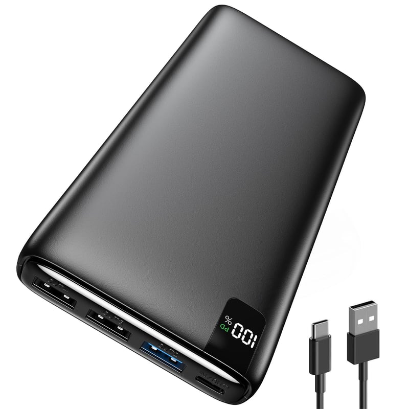 Power bank ADDTOP 20000 mAh – 22,5 W rýchle nabíjanie, 4 výstupy, PD3.0 QC4.0, USB-C, prenosná externá batéria pre iPhone, Galaxy, tablety