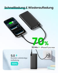 Power bank ADDTOP 20000 mAh – 22,5 W rýchle nabíjanie, 4 výstupy, PD3.0 QC4.0, USB-C, prenosná externá batéria pre iPhone, Galaxy, tablety 4