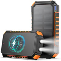 Baterie Externă Solară ADDTOP 20000 mAh cu Încărcare Wireless, Conector USB-C, Acumulator Extern Solar pentru Telefon 1