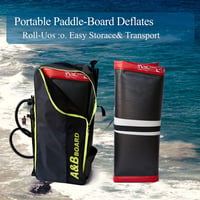 A&BBOARD Felfújható SUP Paddleboard Kezdőknek 350x81x15 cm, Fekete-Piros, 130 kg Teherbírás, Hátizsákkal, Evezővel és Kiegészítőkkel 8