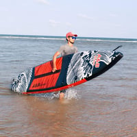 A&BBOARD Felfújható SUP Paddleboard Kezdőknek 350x81x15 cm, Fekete-Piros, 130 kg Teherbírás, Hátizsákkal, Evezővel és Kiegészítőkkel 6