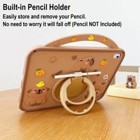 Puzdro na iPad A-BEAUTY Capybara 9,7" (6./5. generácia 2018/2017) / Pro 9,7 / Air 2 / Air, nárazuvzdorné, s držiakom na ceruzku, otočným stojanom a pútkom 7