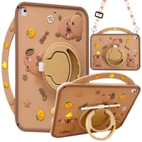 Puzdro na iPad A-BEAUTY Capybara 9,7" (6./5. generácia 2018/2017) / Pro 9,7 / Air 2 / Air, nárazuvzdorné, s držiakom na ceruzku, otočným stojanom a pútkom 1