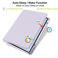 Husă rotativă A-BEAUTY pentru tabletă iPad Air 13 inchi M4/M3/M2 - Husă de protecție mov cu rotație la 360 de grade 4
