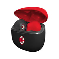 Bezdrôtové slúchadlá do uší A.C. Milan TECHMADE s nabíjacím puzdrom, červeno-čierne, pre smartfóny 2