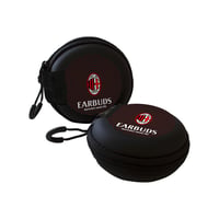 Bezdrôtové slúchadlá do uší A.C. Milan TECHMADE s nabíjacím puzdrom, červeno-čierne, pre smartfóny 7
