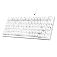 Mechanická klávesnica A.JAZZ AK820 75% TKL, Hot-Swap, modré spínače, Gasket Mount, biela 1