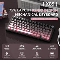 A.JAZZ Attack Shark X85 Mechanikus Gamer Billentyűzet 75% Wireless RGB - White Jade Switch 2