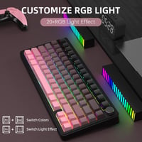 A.JAZZ Attack Shark X85 Mechanikus Gamer Billentyűzet 75% Wireless RGB - White Jade Switch 7
