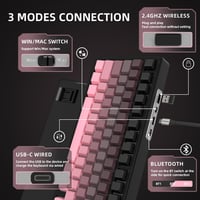 A.JAZZ Attack Shark X85 Mechanikus Gamer Billentyűzet 75% Wireless RGB - White Jade Switch 4