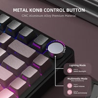 A.JAZZ Attack Shark X85 Mechanikus Gamer Billentyűzet 75% Wireless RGB - White Jade Switch 3