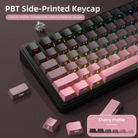 A.JAZZ Attack Shark X85 Mechanikus Gamer Billentyűzet 75% Wireless RGB - White Jade Switch 8