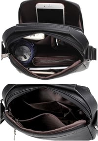 A-QMZL férfi bőr crossbody táska - fekete 6