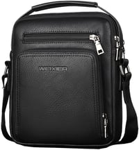 A-QMZL férfi bőr crossbody táska - fekete 1