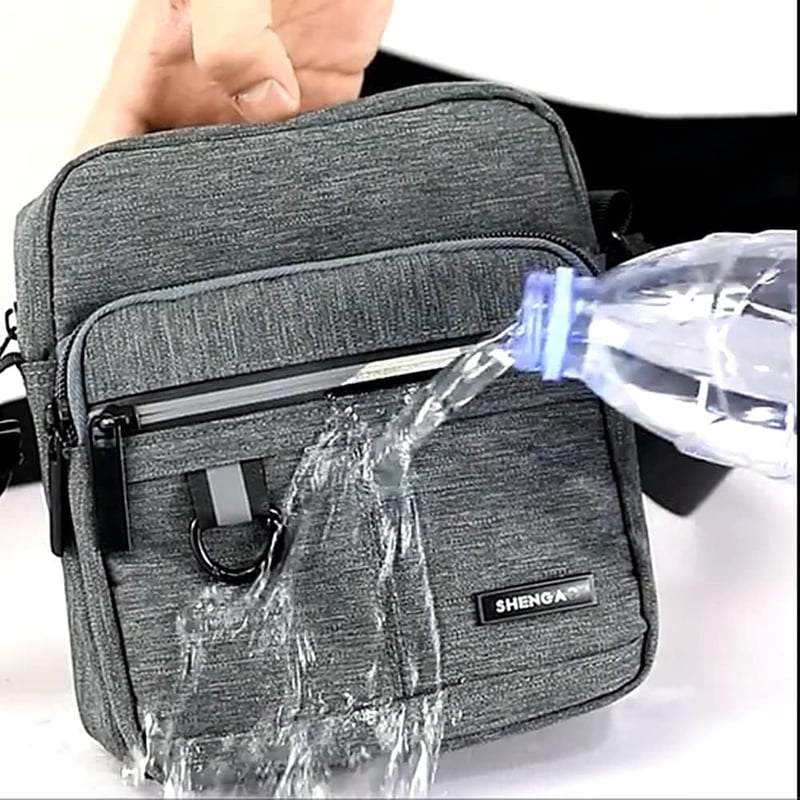 A-QMZL férfi válltáska retro stílusú messenger bag szürke kültéri túrázáshoz