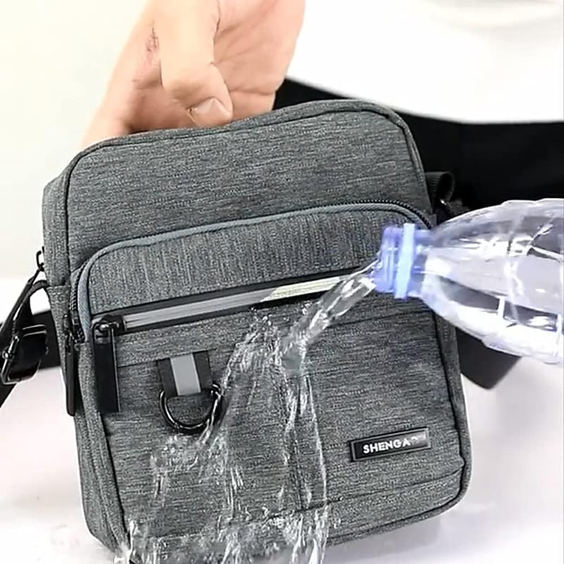 A-QMZL férfi vászon válltáska többzsebes crossbody táska utazáshoz