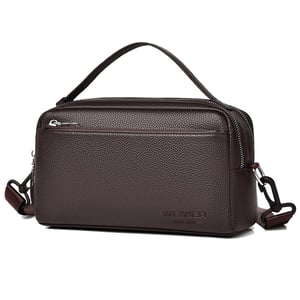 A-QMZL férfi vintage bőr crossbody válltáska - barna – 2 db-os csomag