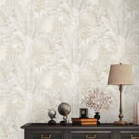 A.S. Création Livingwalls dzsungel tapéta 396474 bézs krémszínű pálmaleveles virágmintás falipapír 10,05 m x 0,53 m 4