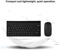 Ergonomikus vezeték nélküli billentyűzet és egér szett - Vízálló, újratölthető, csendes, fekete - PC, laptop, Smart TV 8