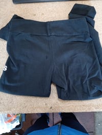 Adidas Essentials tajice za djevojčice, crno-bijele, veličina 11-12 godina, sportske dječje tajice, vidljivo korištene 3