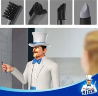 MR.SIGA Fugakefe Készlet - 3 Részes Tisztító Szett Fürdőszobához, Konyhához, Csempéhez, Ablakkeretekhez, Nehezen Elérhető Helyekhez 3