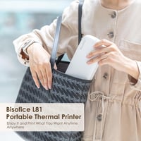Bisofice L81 Mobil Hőnyomtató A4 - Vezeték Nélküli Hordozható Nyomtató 3 Tekercs Hőpapírral - Utazáshoz, Telefonhoz és Laptophoz 3