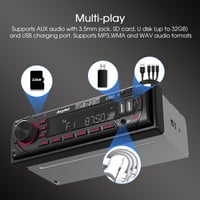 Avylet 1 DIN autórádió Bluetooth kihangosítóval, 7 színű FM/AM, 2 USB, AUX, SD 6