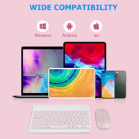 Bluetooth Vezeték Nélküli Billentyűzet és Egér Szett - Ultravékony Ergonomikus Újratölthető Kombó Tablethez, Telefonhoz, PC-hez, Mac-hez 11
